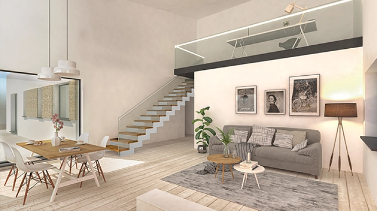 Viviendas unifamiliares, Diseño de interiores, Pisos, Loft