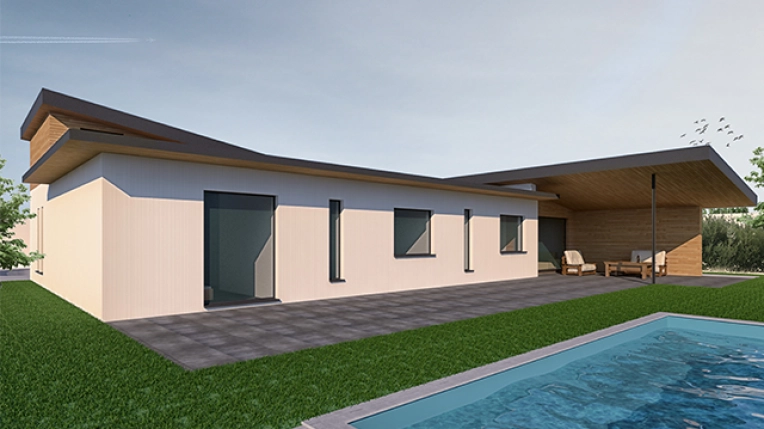 Viviendas unifamiliares, Arquitectura de exteriores, Piscina, Obra nueva