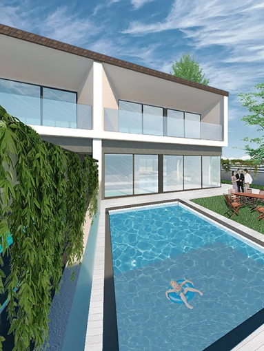 Landscape Design, Single-Family Homes, Passive House / Eco-friendly, Farmhouse, Summer Home, Swimming Pools, New Build
